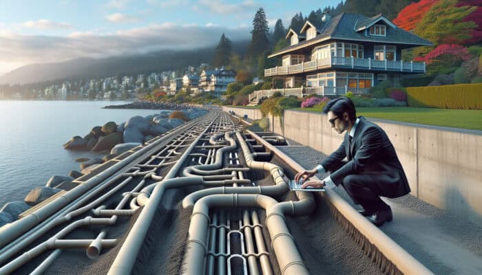 A local expert designs a tailored drainage system for a waterfront property in White Rock, considering regional conditions.
